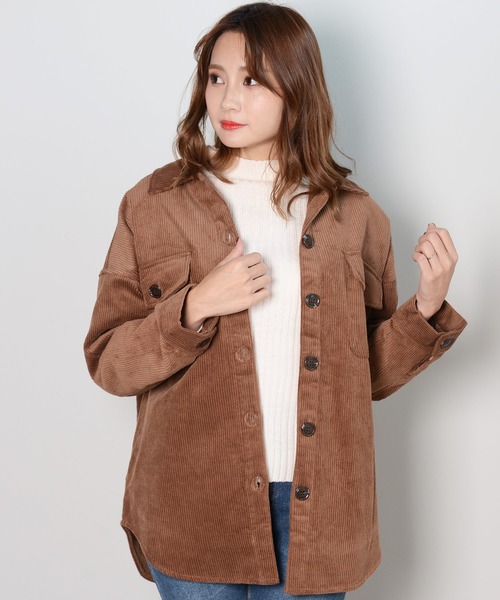 shopnikoniko(ショップニコニコ)の「コーデュロイCPOジャケット(その他アウター・レディース・ブラウン/オフホワイト/モカ・フリー)」の17枚目の写真