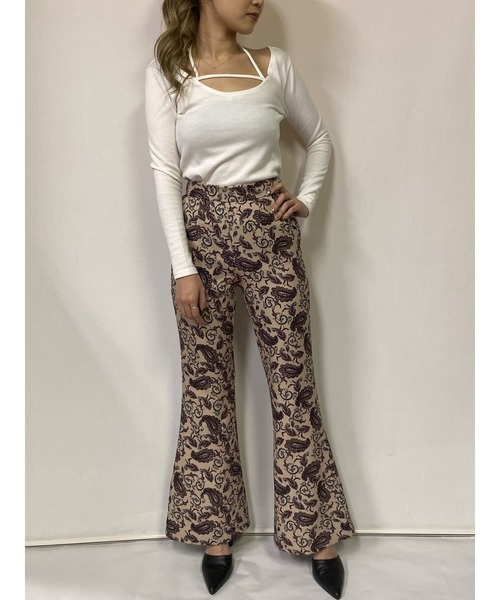 EGOIST（エゴイスト）の「ペイズリー柄スリムフレアパンツ（その他