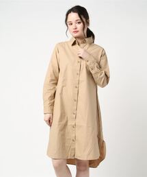 ツイルワンピース ロングシャツワンピース