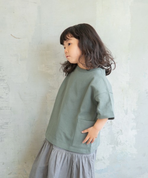 LOWRYS FARM（ローリーズファーム）の「ＵＳＡポケットＴＳＳ　881801（Tシャツ/カットソー・キッズ・ベージュ/ライム/ブラック/ブラウン・MEDIUM/X-LARGE/LARGE）」の4枚目の写真