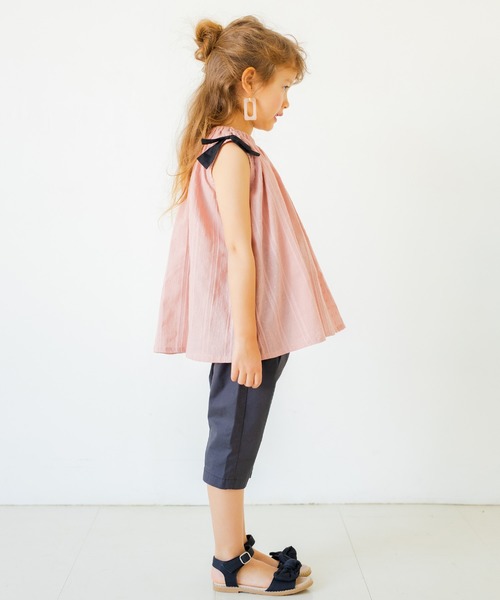 BRANSHES（ブランシェス）の「肩リボンチュニック（チュニック・キッズ・パープル/ピンクベージュ・120cm/130cm/110cm/90cm/140cm/100cm/150cm）」の13枚目の写真