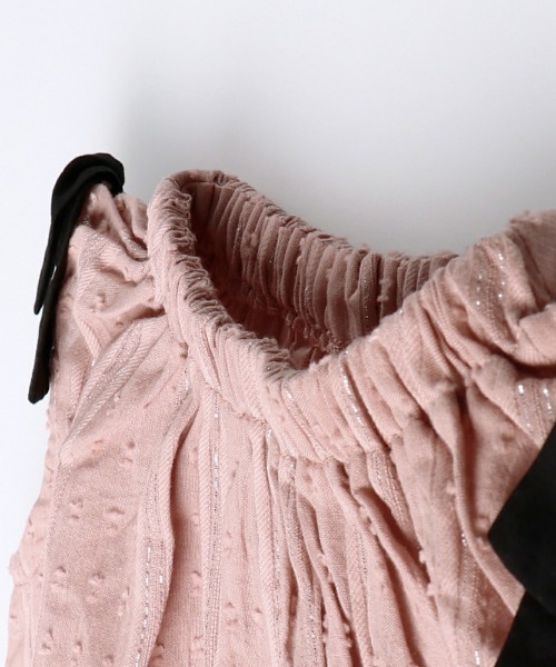 BRANSHES（ブランシェス）の「肩リボンチュニック（チュニック・キッズ・パープル/ピンクベージュ・120cm/130cm/110cm/90cm/140cm/100cm/150cm）」の5枚目の写真