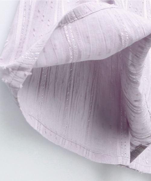BRANSHES（ブランシェス）の「肩リボンチュニック（チュニック・キッズ・パープル/ピンクベージュ・120cm/130cm/110cm/90cm/140cm/100cm/150cm）」の8枚目の写真