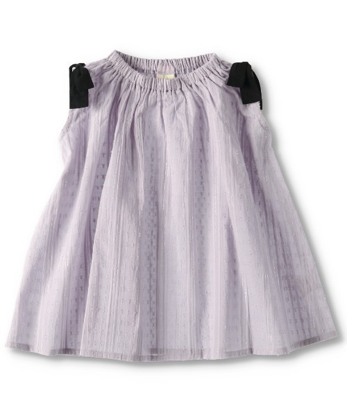 BRANSHES（ブランシェス）の「肩リボンチュニック（チュニック・キッズ・パープル/ピンクベージュ・120cm/130cm/110cm/90cm/140cm/100cm/150cm）」の11枚目の写真