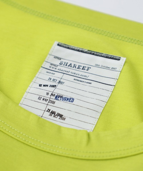 SHAREEF(シャリーフ)の「STUDIOUS別注 BARCODE T / 20535707(Tシャツ/カットソー・メンズ・レッド/ピンク/ライム・1/2)」の11枚目の写真