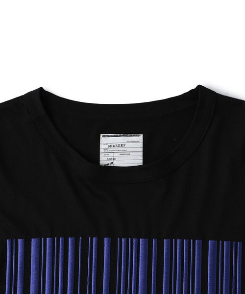 SHAREEF(シャリーフ)の「STUDIOUS別注 BARCODE T / 20535707(Tシャツ/カットソー・メンズ・レッド/ピンク/ライム・1/2)」の15枚目の写真