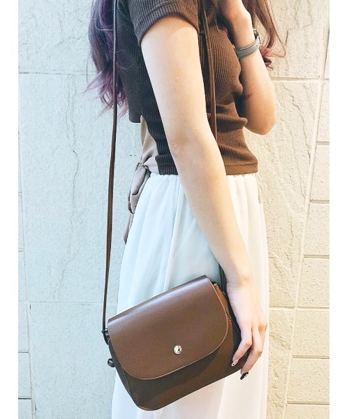 one way（ワンウェイ）の「シンプルミニバッグ（ショルダーバッグ・レディース・ブラック/ベージュ/ライトブラウン/ブラウン系その他/ブラック系その他・FREE）」の3枚目の写真