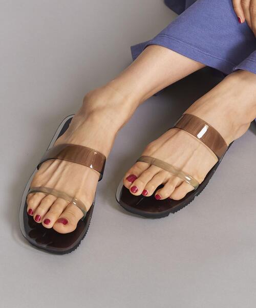 BEAUTY&YOUTH UNITED ARROWS（ビューティーアンドユースユナイテッドアローズ）の「BY PVC 2ラインサンダル ◆（サンダル・レディース・ナチュラル/ブラック・37/38/36）」の2枚目の写真