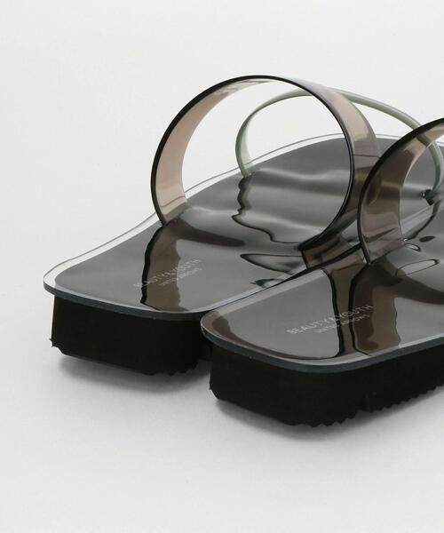 BEAUTY&YOUTH UNITED ARROWS（ビューティーアンドユースユナイテッドアローズ）の「BY PVC 2ラインサンダル ◆（サンダル・レディース・ナチュラル/ブラック・37/38/36）」の8枚目の写真