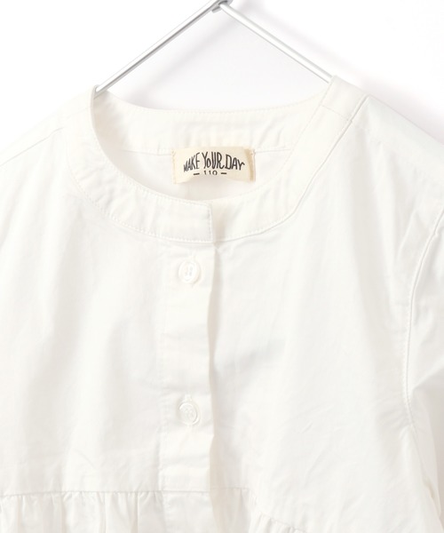 MAKE YOUR DAY(メイクユアデイ)の「ロングブラウス■80~140cm(シャツ/ブラウス・キッズ・オフホワイト・110/100/80/130/90/140/120)」の7枚目の写真