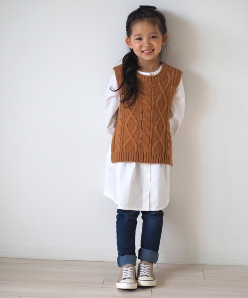 MAKE YOUR DAY(メイクユアデイ)の「ロングブラウス■80~140cm(シャツ/ブラウス・キッズ・オフホワイト・110/100/80/130/90/140/120)」の14枚目の写真