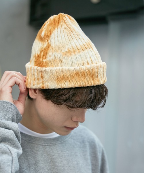 FRUIT OF THE LOOM（フルーツオブザルーム）の「後染め COTTON KNIT CAP（ニットキャップ/ビーニー・レディース・ベージュ/グリーン/ブラック/イエロー・FREE）」の4枚目の写真