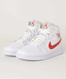 AIR JORDAN | W AIR JORDAN 1 MID ウィメンズ エア ジョーダン 1 MID BQ6472-106 106WHITE/UNVRED(スニーカー)