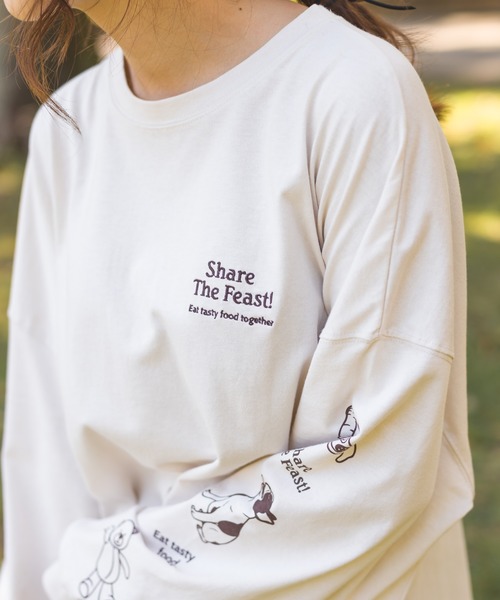 SpRay(スプレイ)の「PIZZA GIRL BIG Tシャツ(Tシャツ/カットソー・レディース・オフホワイト/スミクロ/ライトベージュ/ブルー/パープル・FREE)」の16枚目の写真