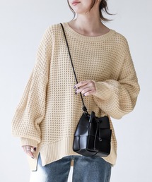 n'OrLABEL | 『やわらかコクーンワッフルニット』(ニット/セーター)