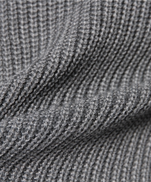 DISCOAT（ディスコート）の「【Discoat】後ろZIP編地切替プルオーバー（ニット/セーター・レディース・グレー/ボルドー/ネイビー/オフホワイト・ﾌﾘ-）」の12枚目の写真