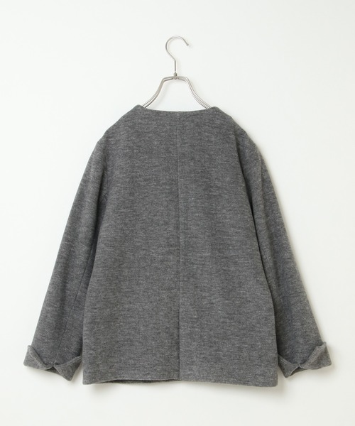 ikka（イッカ）の「ポンチノーカラージャケット（テーラードジャケット・レディース・ライトグレー/ベージュ/ブラック・L/M）」の12枚目の写真