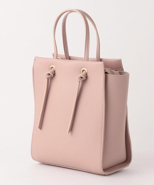 closet story(クローゼットストーリー)の「<closet story> FL スクエアミニ ムスビPT ショルダーバッグ(ショルダーバッグ・レディース・ライトグレー/ライトピンク・FREE)」の9枚目の写真