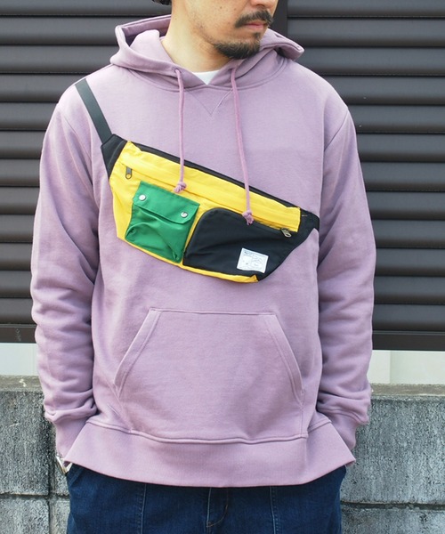 grn(ジーアールエヌ)の「◇U.S.COTTONSWEATBODYBAGPULLPARKA ベイメン裏毛バックモチーフプルオーバーパーカー アウトドア(パーカー・メンズ・ブラック/パープル/グリーン/ヘザーグレー・M/L)」の6枚目の写真
