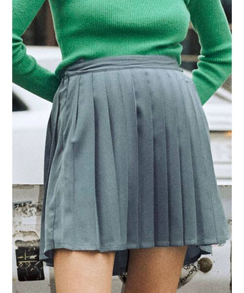 jouetie（ジュエティ）の「プリーツスカパン（スカート・レディース・ブラック/オフホワイト/ブルー/ライトグリーン・MEDIUM）」の2枚目の写真