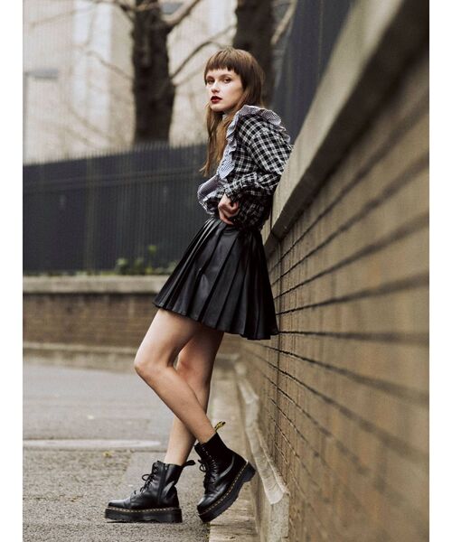 jouetie（ジュエティ）の「プリーツスカパン（スカート・レディース・ブラック/オフホワイト/ブルー/ライトグリーン・MEDIUM）」の16枚目の写真