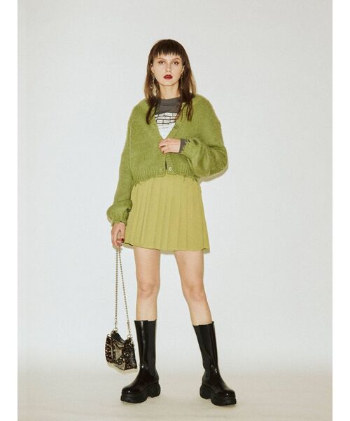 jouetie（ジュエティ）の「プリーツスカパン（スカート・レディース・ブラック/オフホワイト/ブルー/ライトグリーン・MEDIUM）」の19枚目の写真