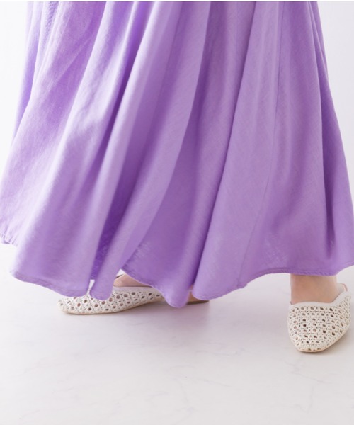 OMNES（オムネス）の「麻レーヨン フレアスカート（スカート・レディース・ラベンダー/グリーン/ブラウン/キャメル/ベージュ・FREE）」の20枚目の写真