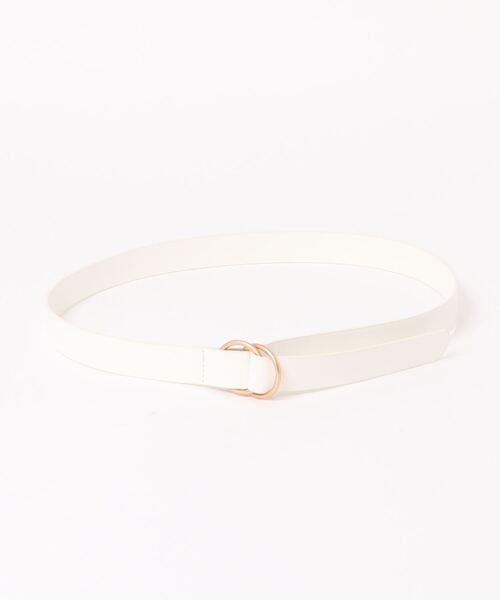 koe（コエ）の「ダブルリングベルト＊（ベルト・レディース・ホワイト/キャメル/ブラック・FREE）」の2枚目の写真