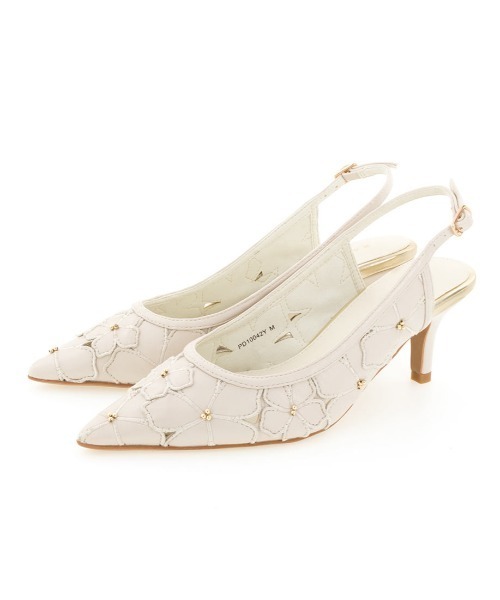 RANDA（ランダ）の「フラワーカットバックストラップパンプス（パンプス・レディース・ブラック/グリーン/クリーム・LL/S/M/L）」の15枚目の写真