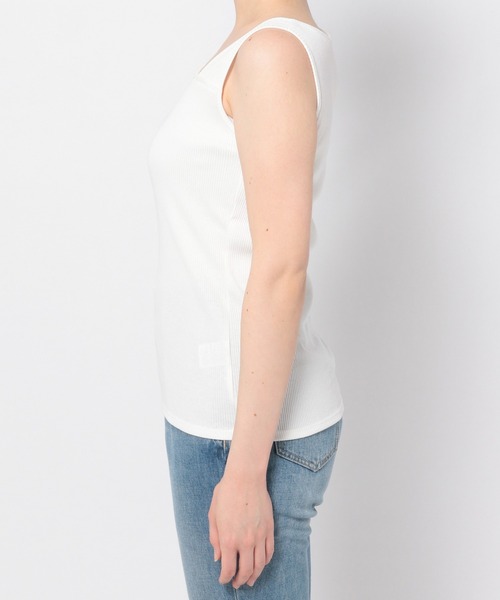 GLOBAL WORK（グローバルワーク）の「Beauteeアシメリブタンク/935347（タンクトップ・レディース・ブラウン/ホワイト/ブラック/アイボリー・MEDIUM/LARGE）」の12枚目の写真