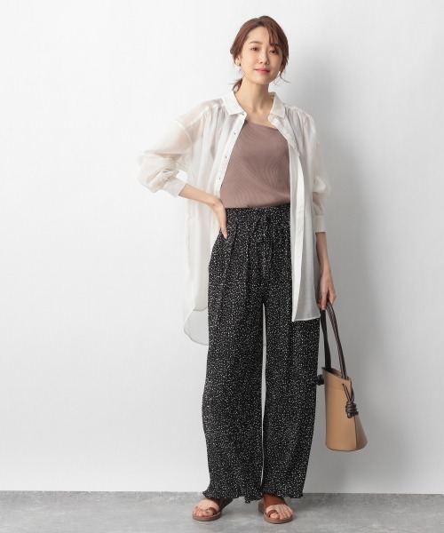 GLOBAL WORK（グローバルワーク）の「Beauteeアシメリブタンク/935347（タンクトップ・レディース・ブラウン/ホワイト/ブラック/アイボリー・MEDIUM/LARGE）」の8枚目の写真