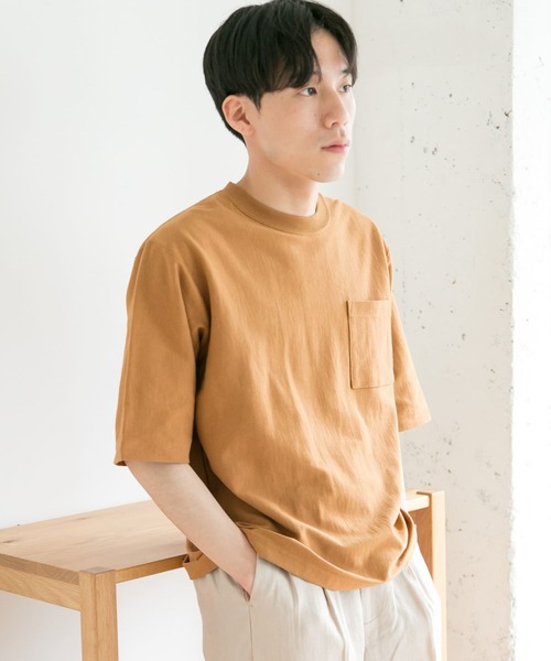 URBAN RESEARCH DOORS（アーバンリサーチドアーズ）の「ヘビーオンスコットン5分袖Tシャツ（Tシャツ/カットソー・メンズ・ホワイト/チャコールグレー/イエロー/ブルー/グリーン・MEDIUM/LARGE）」の8枚目の写真