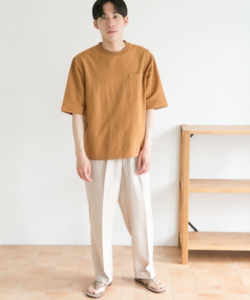 URBAN RESEARCH DOORS（アーバンリサーチドアーズ）の「ヘビーオンスコットン5分袖Tシャツ（Tシャツ/カットソー・メンズ・ホワイト/チャコールグレー/イエロー/ブルー/グリーン・MEDIUM/LARGE）」の10枚目の写真