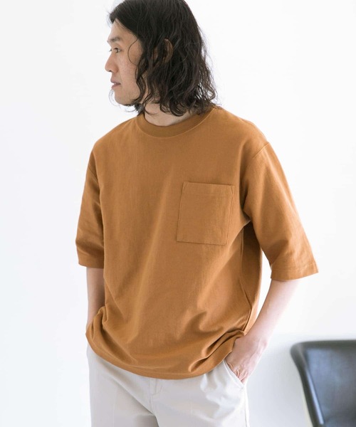 URBAN RESEARCH DOORS（アーバンリサーチドアーズ）の「ヘビーオンスコットン5分袖Tシャツ（Tシャツ/カットソー・メンズ・ホワイト/チャコールグレー/イエロー/ブルー/グリーン・MEDIUM/LARGE）」の11枚目の写真