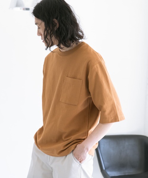 URBAN RESEARCH DOORS（アーバンリサーチドアーズ）の「ヘビーオンスコットン5分袖Tシャツ（Tシャツ/カットソー・メンズ・ホワイト/チャコールグレー/イエロー/ブルー/グリーン・MEDIUM/LARGE）」の12枚目の写真