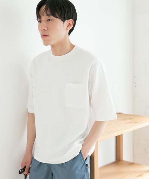 URBAN RESEARCH DOORS（アーバンリサーチドアーズ）の「ヘビーオンスコットン5分袖Tシャツ（Tシャツ/カットソー・メンズ・ホワイト/チャコールグレー/イエロー/ブルー/グリーン・MEDIUM/LARGE）」の16枚目の写真