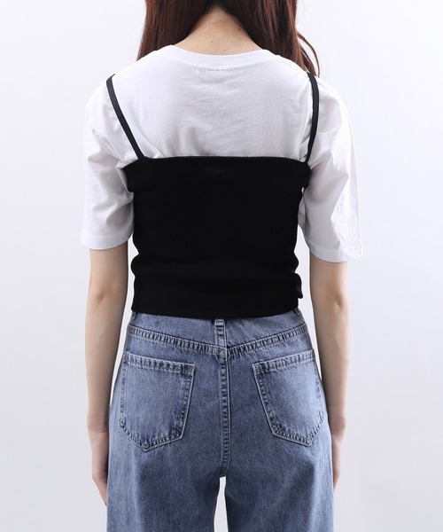 PHILLY（フィリー）の「フェイクファーキャミ（キャミソール・レディース・ホワイト/ブラック/ライトピンク/サックスブルー・FREE）」の7枚目の写真