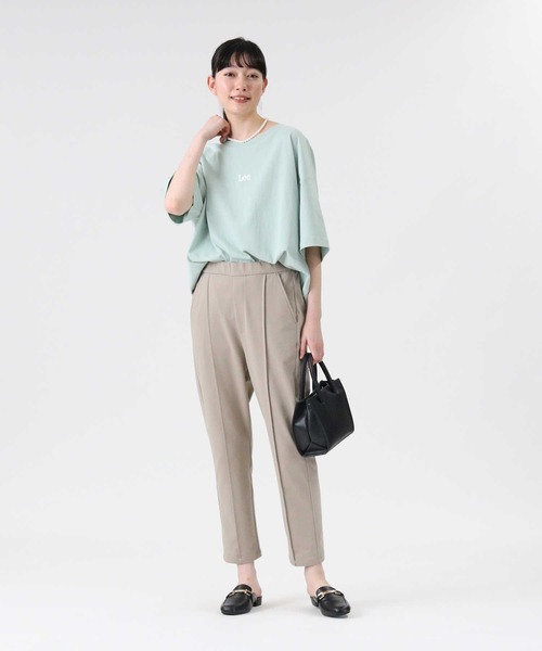 Lee（リー）の「【Lee】ビックラウンドＴシャツ（チュニック・レディース・ホワイト/ライム/ベージュ・M/L）」の20枚目の写真