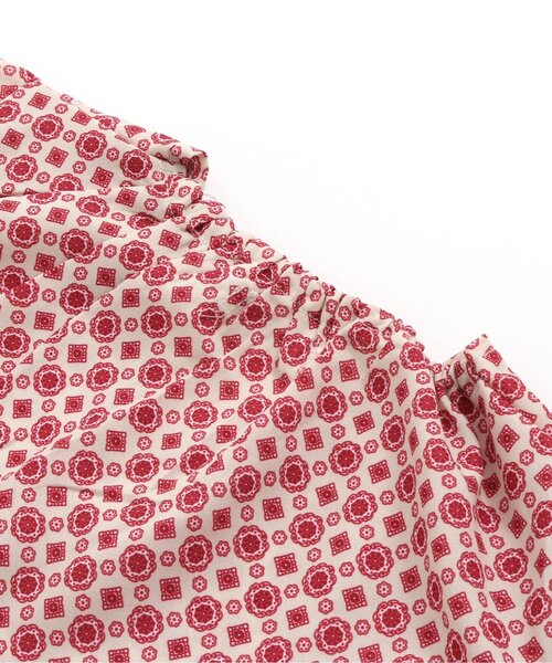 Otonato（オトナト）の「カシュクール総柄ワンピース【親子でおそろいリンクコーデ】（ワンピース・キッズ・レッド/ネイビー・140/90/110/120/130/100）」の12枚目の写真