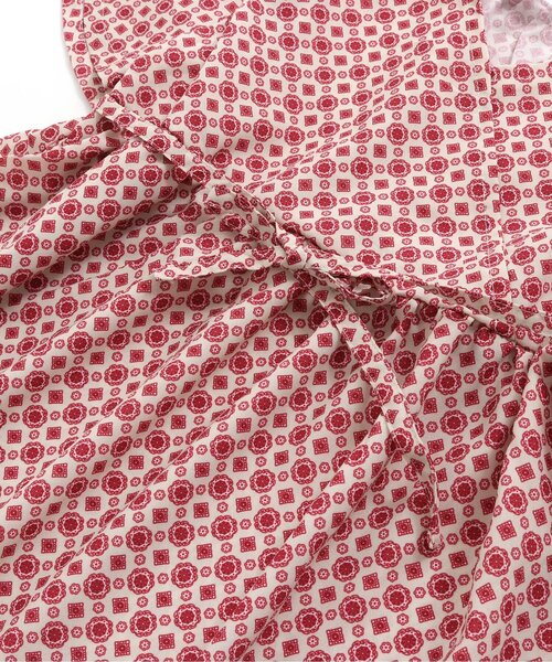 Otonato（オトナト）の「カシュクール総柄ワンピース【親子でおそろいリンクコーデ】（ワンピース・キッズ・レッド/ネイビー・140/90/110/120/130/100）」の11枚目の写真