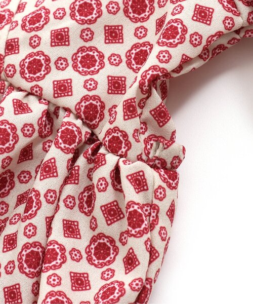 Otonato（オトナト）の「カシュクール総柄ワンピース【親子でおそろいリンクコーデ】（ワンピース・キッズ・レッド/ネイビー・140/90/110/120/130/100）」の13枚目の写真