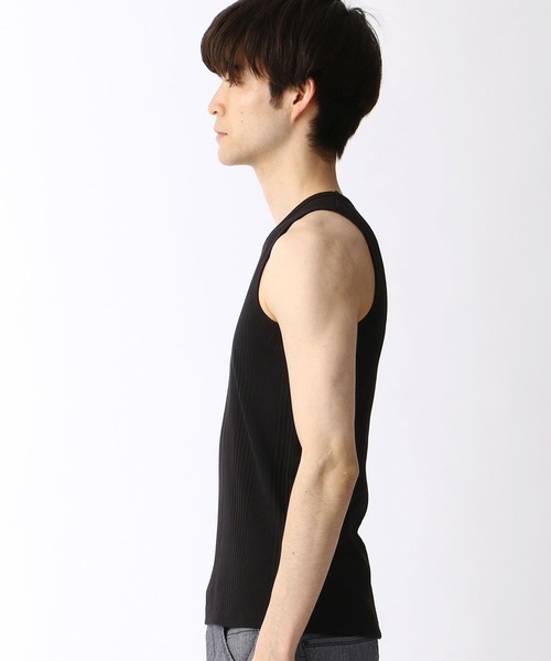 NICOLE CLUB FOR MEN（ニコルクラブフォーメン）の「ロゴプリントタンクトップ（タンクトップ・メンズ・ネイビー/ホワイト/グレー/ブラック・LARGE/MEDIUM）」の6枚目の写真