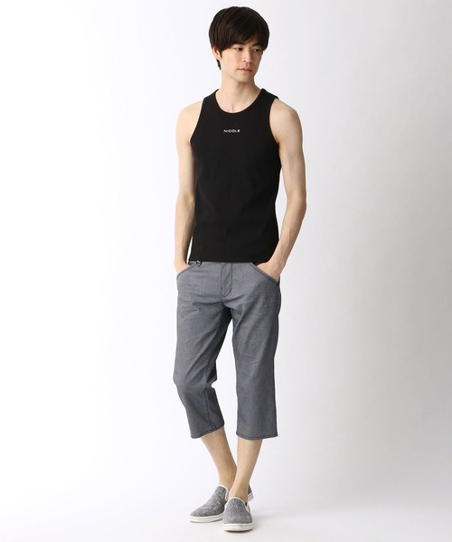 NICOLE CLUB FOR MEN（ニコルクラブフォーメン）の「ロゴプリントタンクトップ（タンクトップ・メンズ・ネイビー/ホワイト/グレー/ブラック・LARGE/MEDIUM）」の7枚目の写真