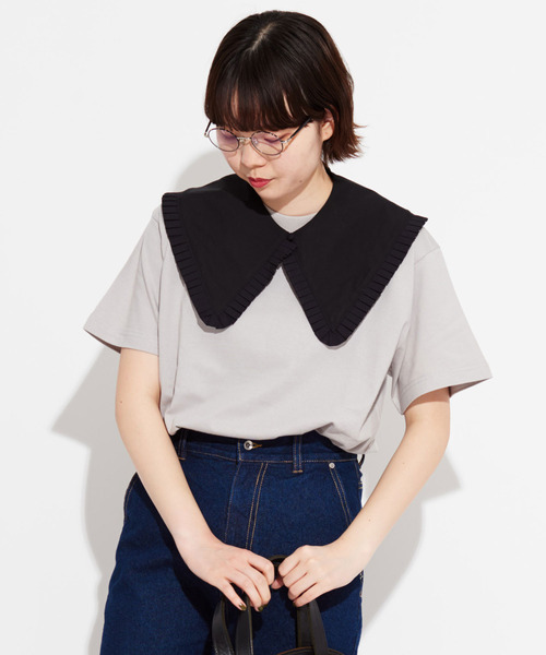 I am I in fact...(アイアムアイインファクト)の「50/ブロード おおきな つけ衿(付け襟・レディース・ブラック/ホワイト・FREE)」の11枚目の写真