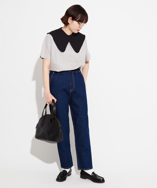 I am I in fact...(アイアムアイインファクト)の「50/ブロード おおきな つけ衿(付け襟・レディース・ブラック/ホワイト・FREE)」の13枚目の写真