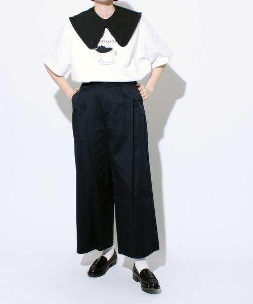 I am I in fact...(アイアムアイインファクト)の「50/ブロード おおきな つけ衿(付け襟・レディース・ブラック/ホワイト・FREE)」の15枚目の写真