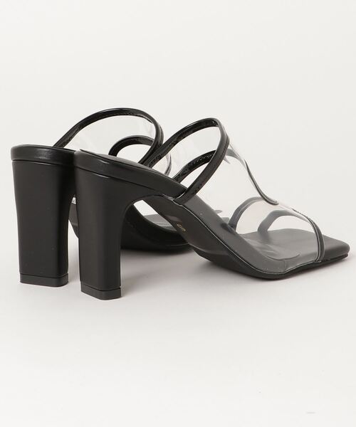 chumchum（チャムチャム）の「スクエアトゥクリアーサンダル（サンダル・レディース・ブラック/パイソン/ホワイト・LL/S/M/L）」の6枚目の写真