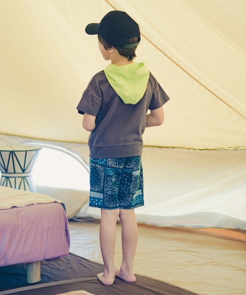 RADCHAP（ラッドチャップ）の「【爽パン】バンダナ柄プリントハーフパンツ（その他パンツ・キッズ・ブルー/キャメル・90cm/110cm/100cm/120cm/130cm/140cm/150cm）」の5枚目の写真