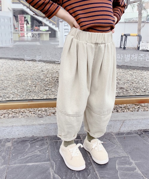 aimoha（アイモハ）の「【aimoha-KIDS-】【新作】春夏/韓国子供服 キッズ万能ボトム無地テーパード ロングパンツ（チノパンツ・キッズ・ベージュ/グレー・110/120/90/100/130/80）」の2枚目の写真