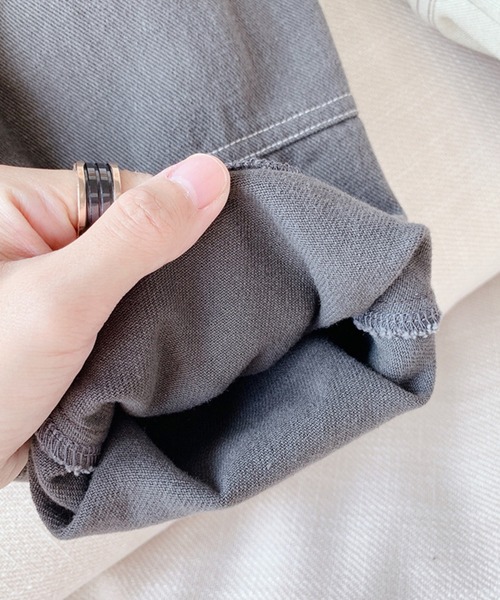 aimoha（アイモハ）の「【aimoha-KIDS-】【新作】春夏/韓国子供服 キッズ万能ボトム無地テーパード ロングパンツ（チノパンツ・キッズ・ベージュ/グレー・110/120/90/100/130/80）」の13枚目の写真